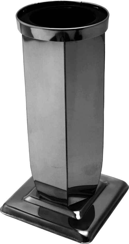 Váza Standard - kulatá podstava, leštěný nerez, 11 x 11 x 21